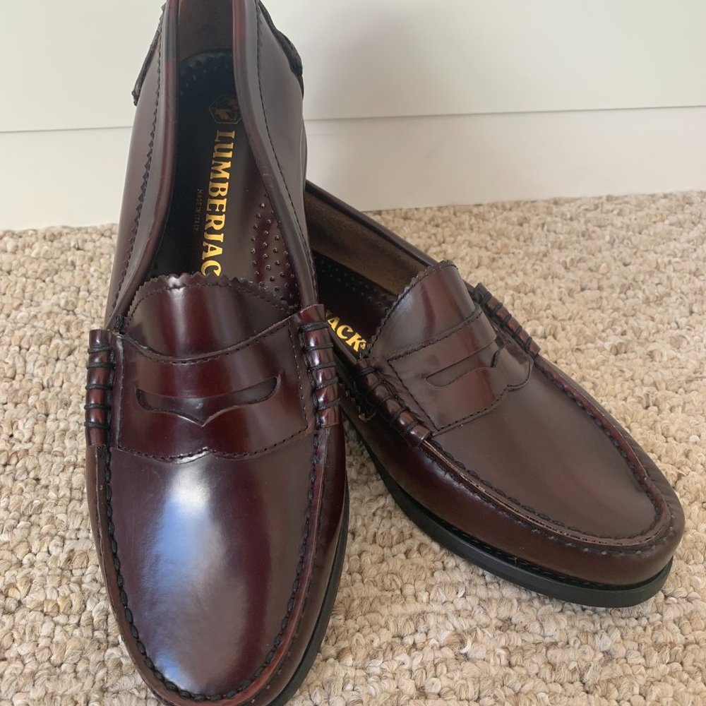 Lumberjack mocassin style loafer size 9.5 men , never worn, leather